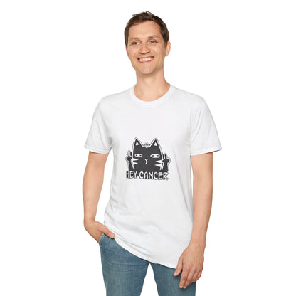 Hey Cancer Cat T-Shirt — Anti-Cancer Support Graphic Tee