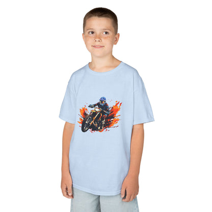 Ride in Style: Cool Motorcycle Racer Graphic Kids' T-Shirt