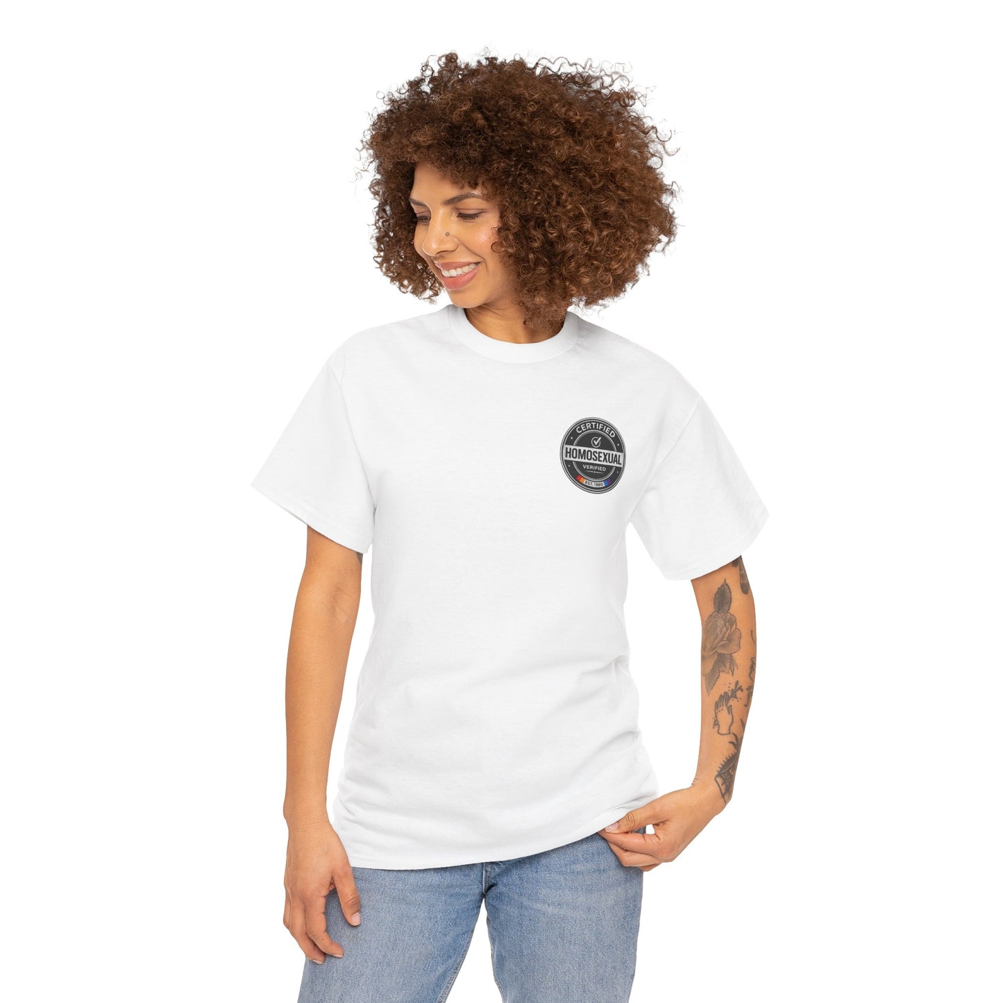 Certified Homosexual Shirt – Funny LGBTQ Pride Seal Graphic Tee