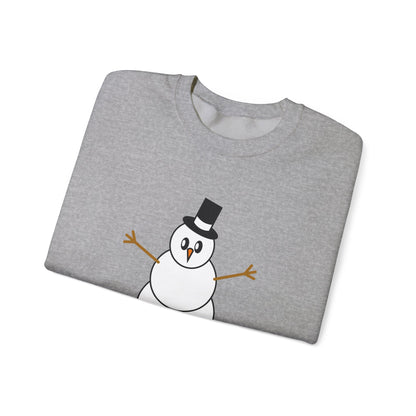 Minimalist Snowman Sweatshirt – Classic Winter Holiday Cozy Pullover
