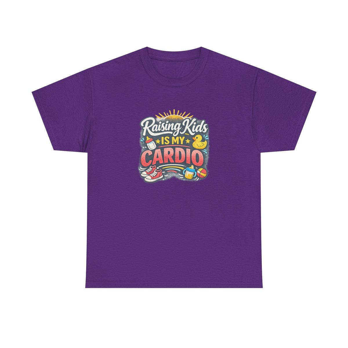 Raising Kids Is My Cardio Shirt – Funny Mom Life Tee