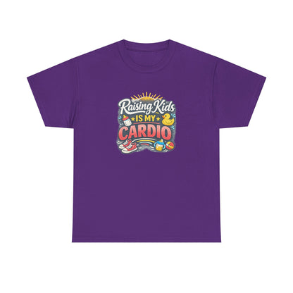 Raising Kids Is My Cardio Shirt – Funny Mom Life Tee