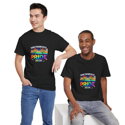 San Francisco Pride 2026 Shirt – Golden Gate Bridge Rainbow Graphic Tee
