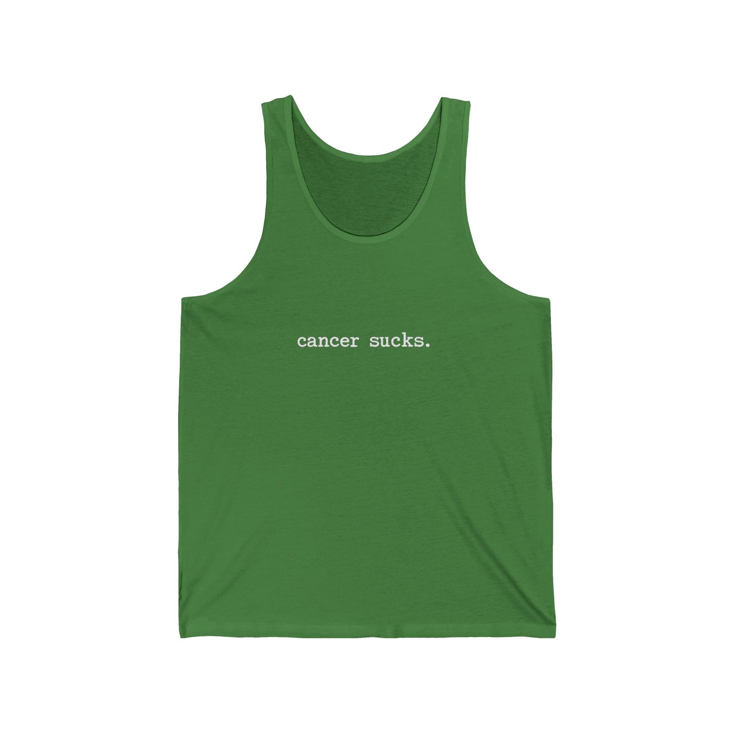 Cancer Sucks Tank Top — Minimalist Support Awareness Muscle Tee