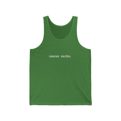 Cancer Sucks Tank Top — Minimalist Support Awareness Muscle Tee