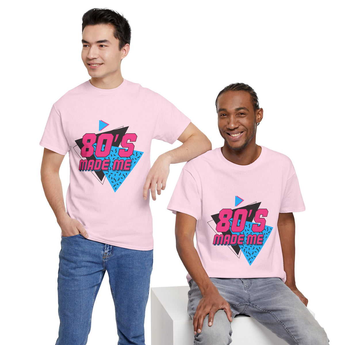 Retro 80’s Made Me T-Shirt – Vintage Neon Throwback Tee