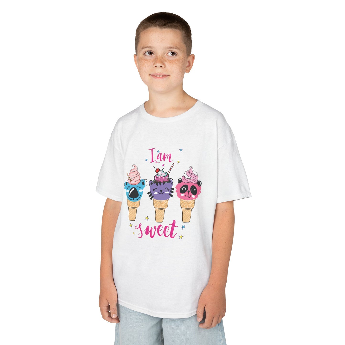 I Am Sweet: Adorable Ice Cream Cone Graphic Kids' T-Shirt