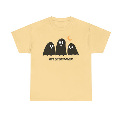 Let's Get Sheet-Faced Unisex Heavy Cotton Tee