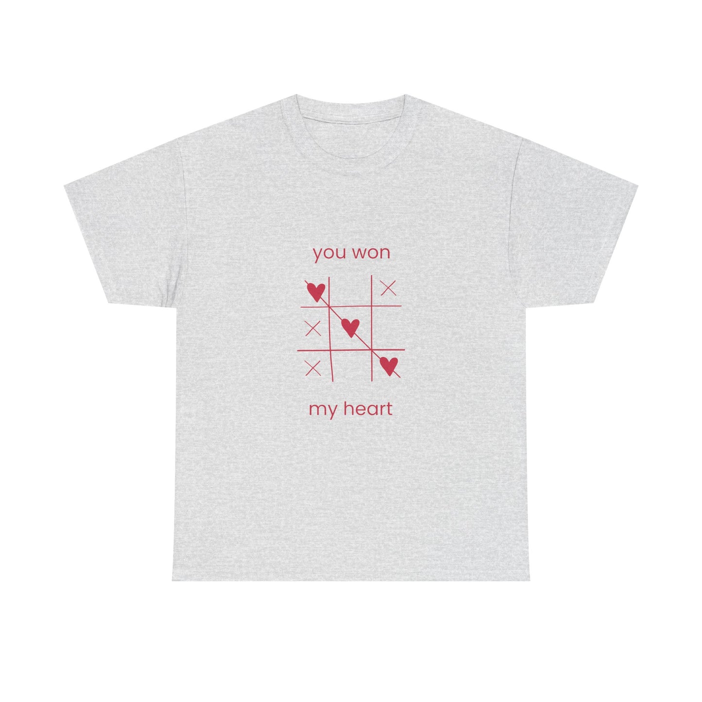 You Won My Heart Valentine Shirt – Cute Tic Tac Toe Love Tee, Romantic Gift for Her, Pink Valentine’s T-Shirt