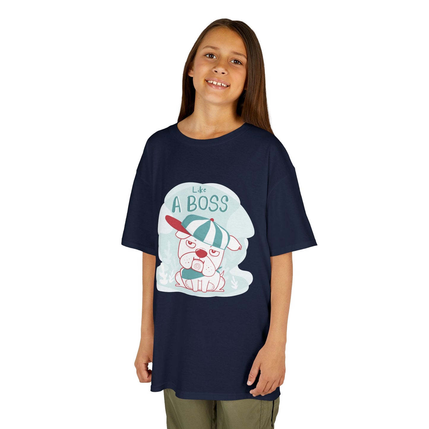 Like a Boss: Cool Cartoon Bulldog Graphic Kids' T-Shirt