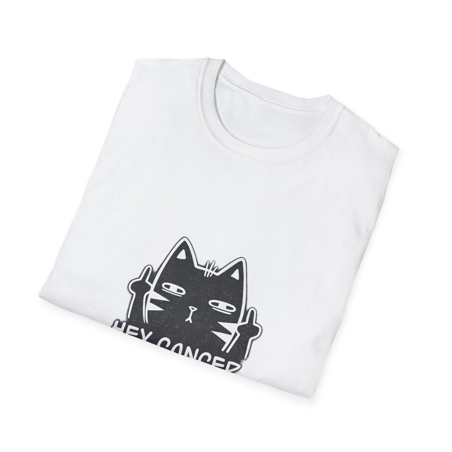 Hey Cancer Cat T-Shirt — Anti-Cancer Support Graphic Tee
