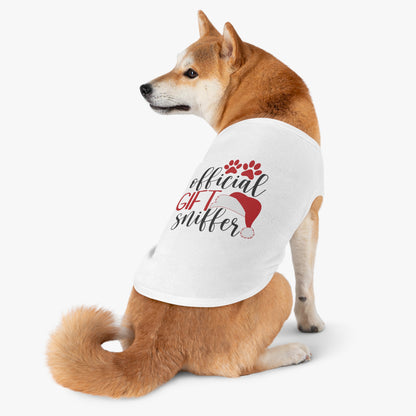 Funny Christmas Dog Shirt Gift – “Official Gift Sniffer” Tank Top