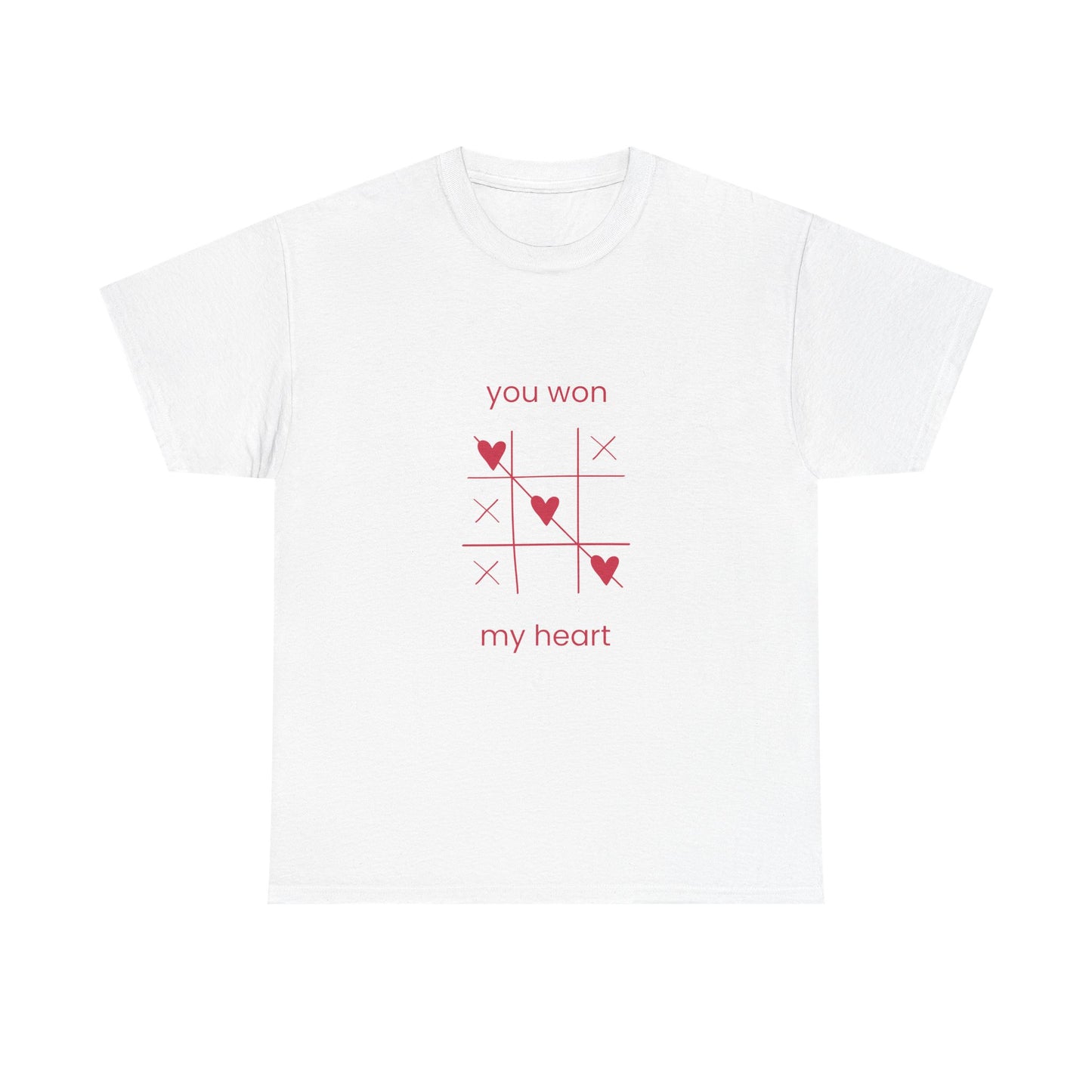 You Won My Heart Valentine Shirt – Cute Tic Tac Toe Love Tee, Romantic Gift for Her, Pink Valentine’s T-Shirt