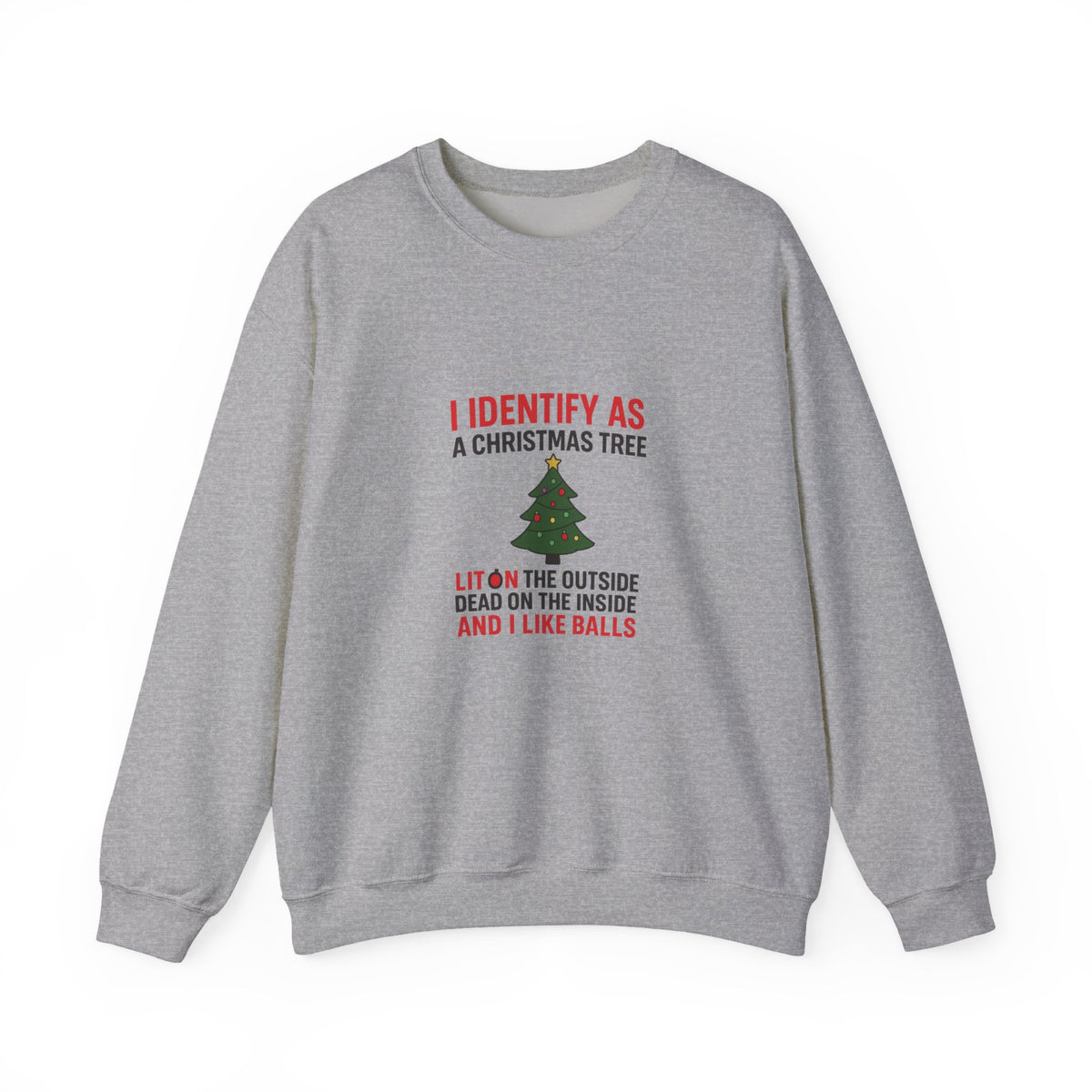 Funny Christmas Tree Identity Shirt – Lit on the Outside Holiday Sweatshirt