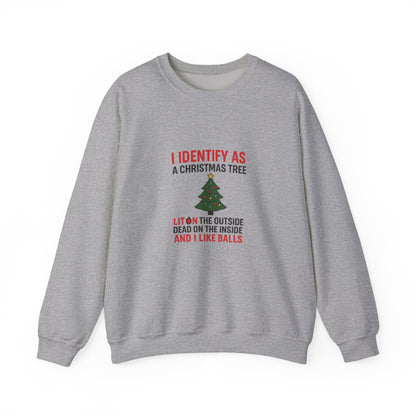 Funny Christmas Tree Identity Shirt – Lit on the Outside Holiday Sweatshirt