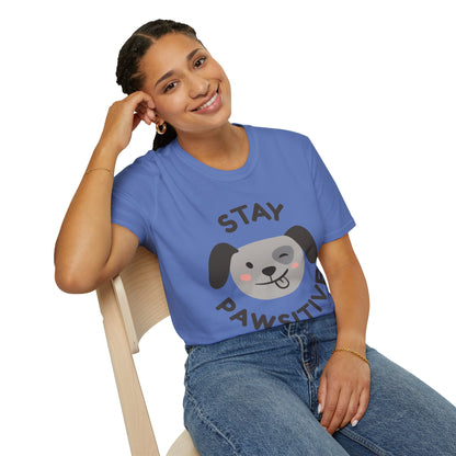 Stay Pawsitive T-Shirt – Cute Dog Lover Graphic Tee for Pet Enthusiasts