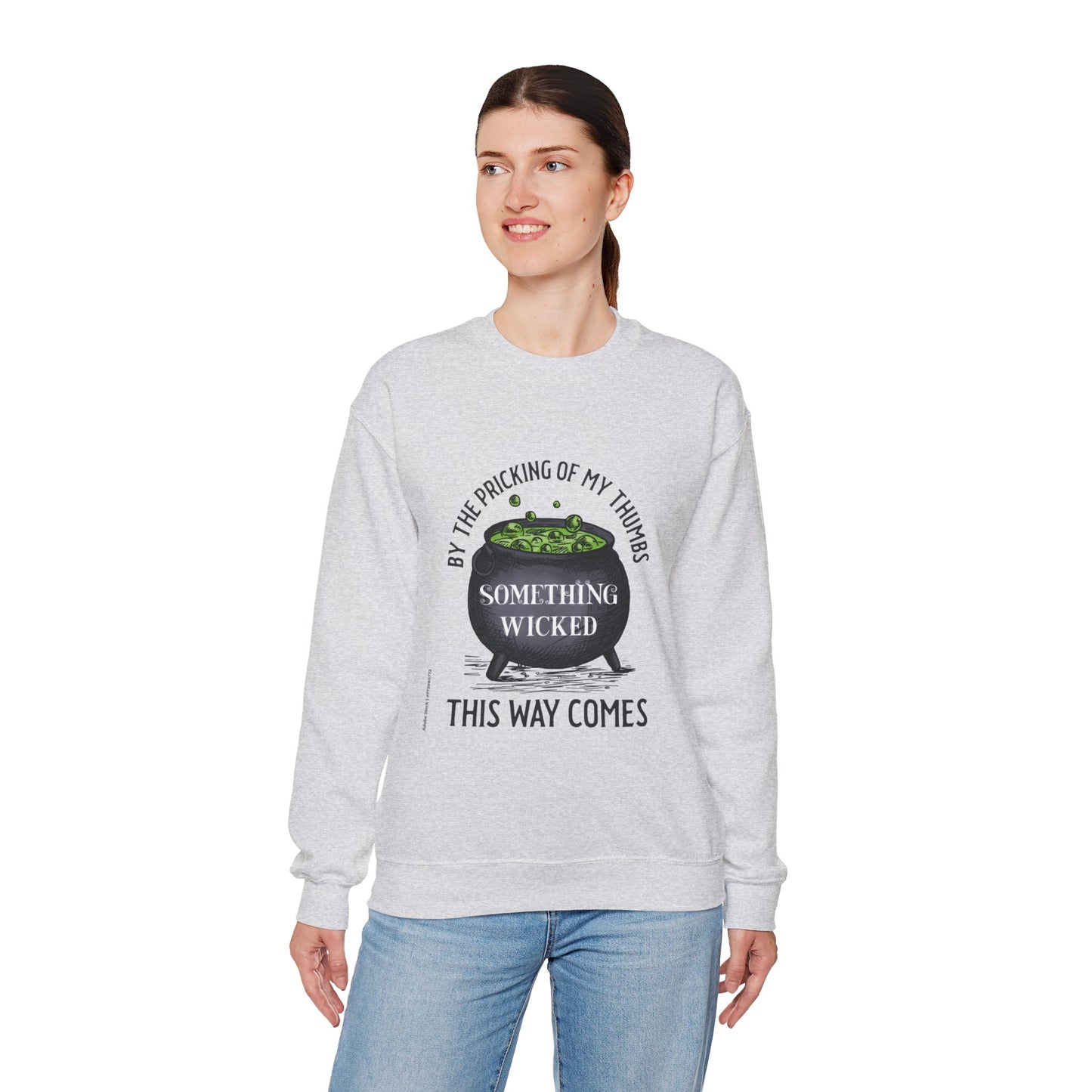Something Wicked This Way Comes Halloween Sweatshirt | Witch Cauldron Crewneck