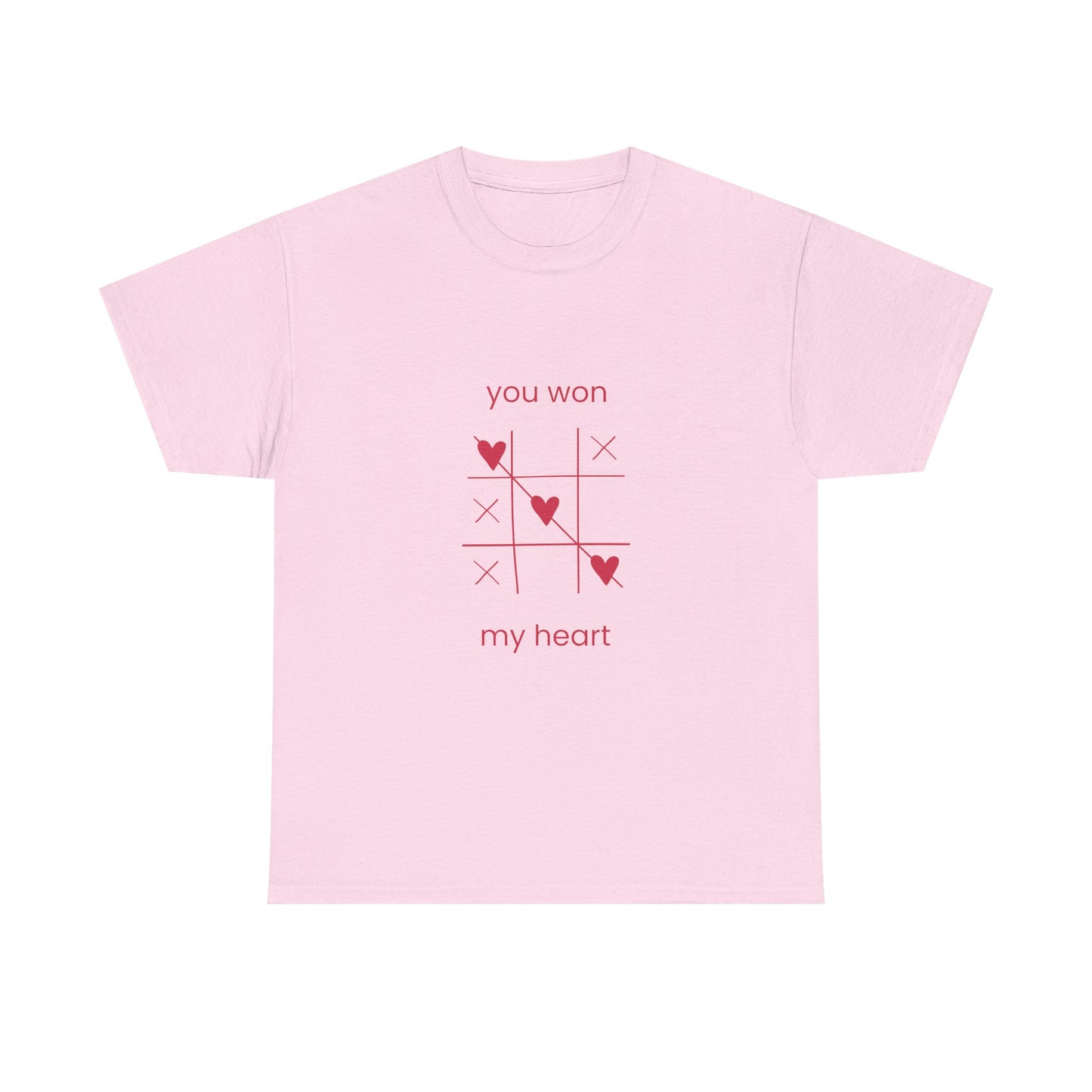 You Won My Heart Valentine Shirt – Cute Tic Tac Toe Love Tee, Romantic Gift for Her, Pink Valentine’s T-Shirt