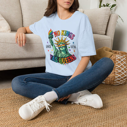 No Kings Since 1776 Yas Queens LGBTQ Pride Shirt | Statue of Liberty Rainbow Tee