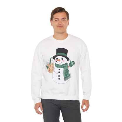 Frosty Festive Sweatshirt – Cute Snowman Holiday Pullover for Coffee Lovers