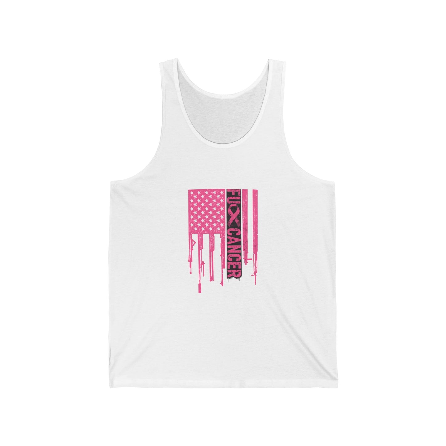 Breast Cancer Awareness Drip Flag Tank