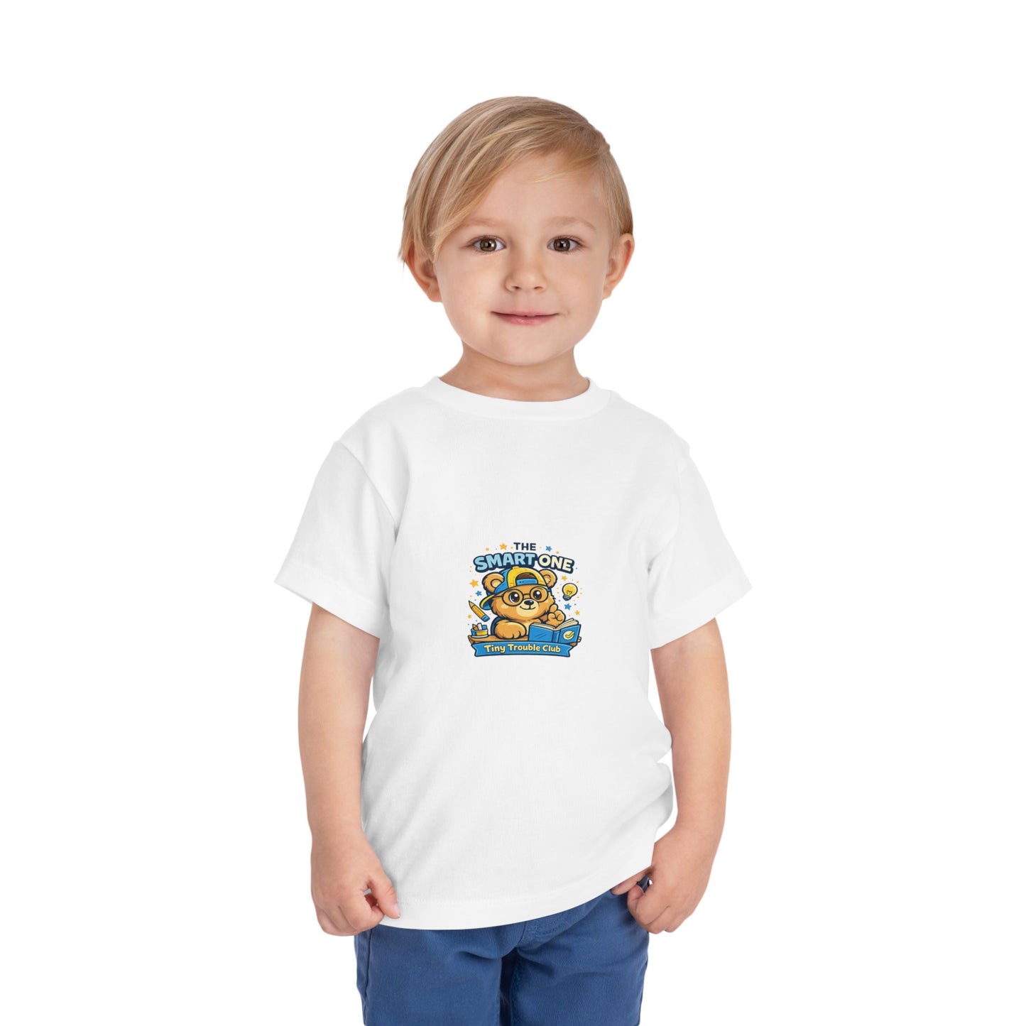 Smart Bear Kids Shirt – Tiny Trouble Club Educational Graphic Tee for Toddlers & Children