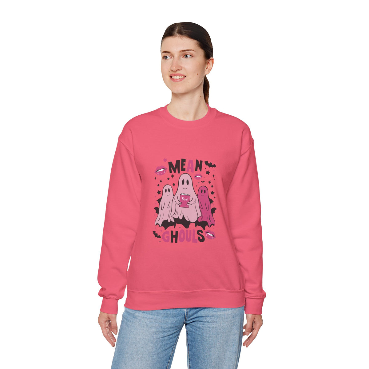 Mean Ghouls Halloween Sweatshirt | Cute Ghost Crewneck for Spooky Season
