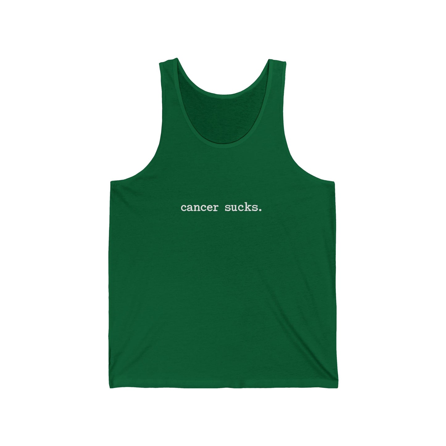 Cancer Sucks Tank Top — Minimalist Support Awareness Muscle Tee