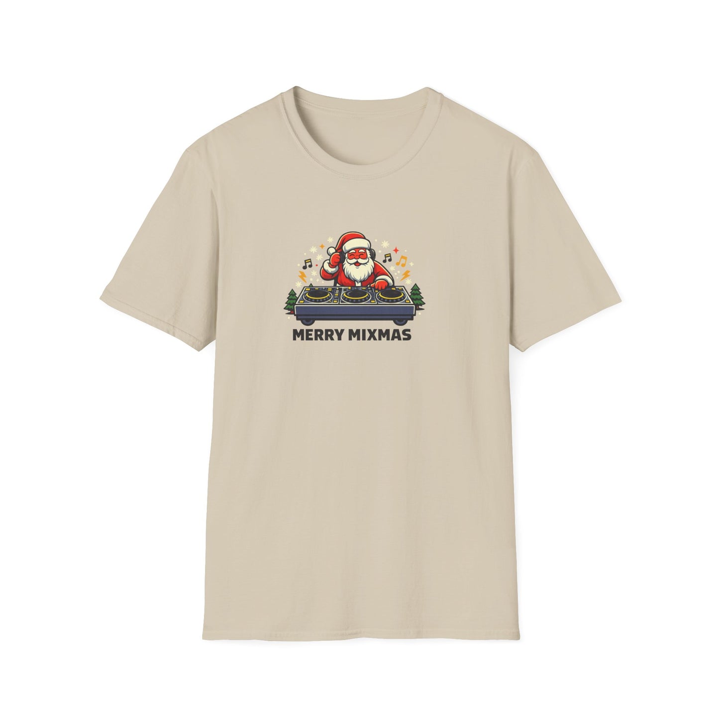Funny Santa DJ Christmas Shirt for Music Lovers | Merry Mixmas Graphic Tee