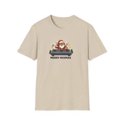 Funny Santa DJ Christmas Shirt for Music Lovers | Merry Mixmas Graphic Tee
