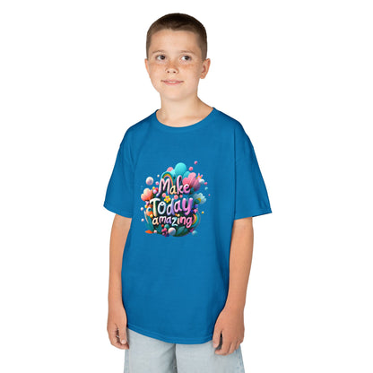 Make Today Amazing: Vibrant Rainbow Graphic Kids' T-Shirt – Inspire Positivity!