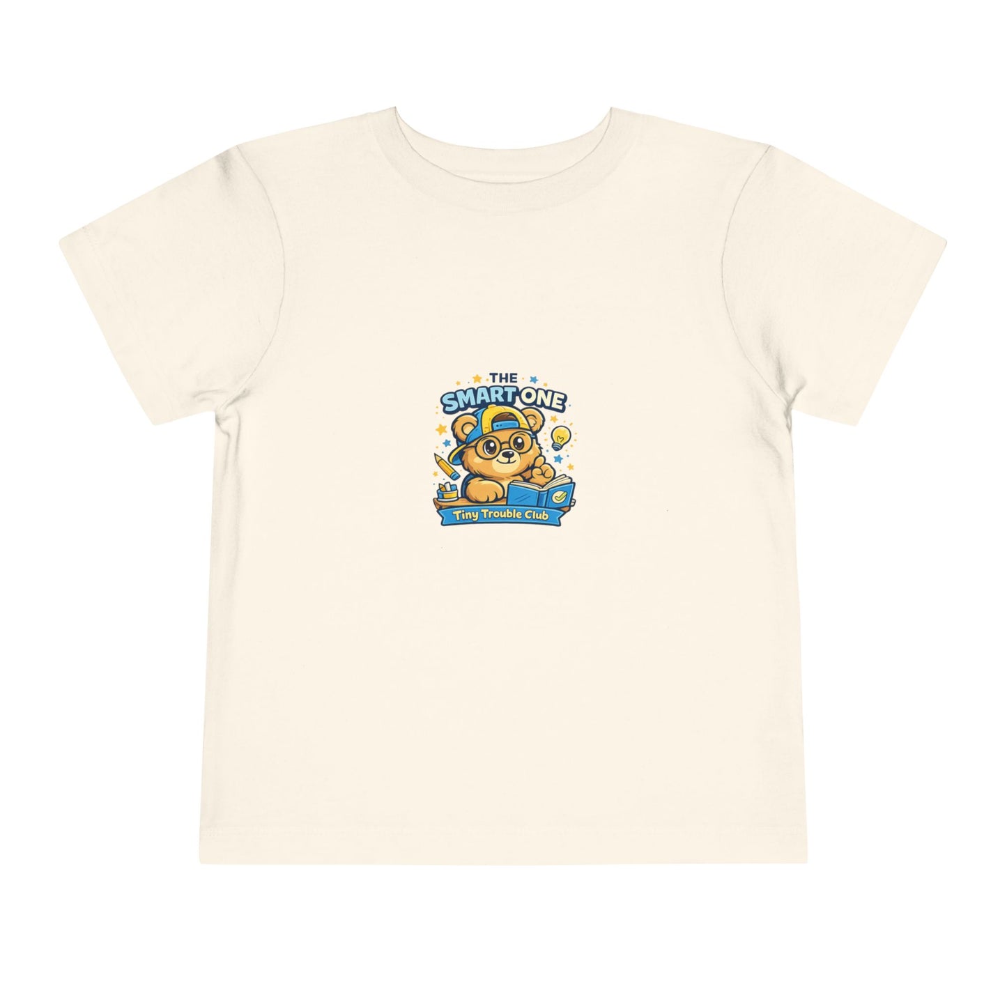 Smart Bear Kids Shirt – Tiny Trouble Club Educational Graphic Tee for Toddlers & Children