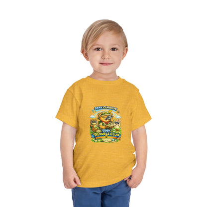 Curious Bear Kids Shirt – Tiny Trouble Club Explorer Toddler Graphic Tee