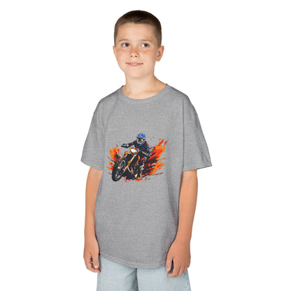 Ride in Style: Cool Motorcycle Racer Graphic Kids' T-Shirt
