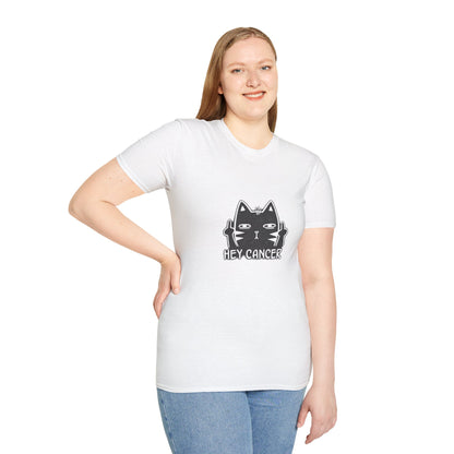 Hey Cancer Cat T-Shirt — Anti-Cancer Support Graphic Tee