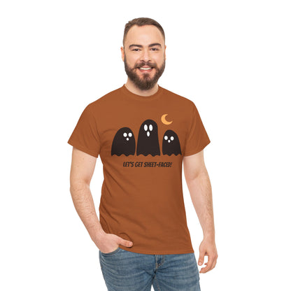 Let's Get Sheet-Faced Unisex Heavy Cotton Tee