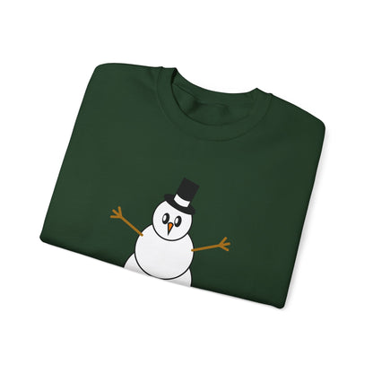 Minimalist Snowman Sweatshirt – Classic Winter Holiday Cozy Pullover