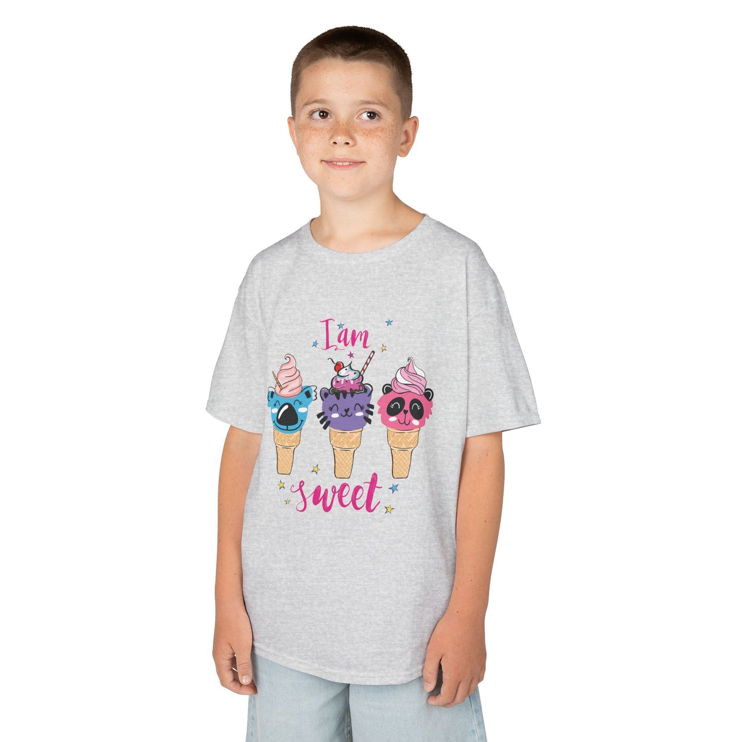 I Am Sweet: Adorable Ice Cream Cone Graphic Kids' T-Shirt
