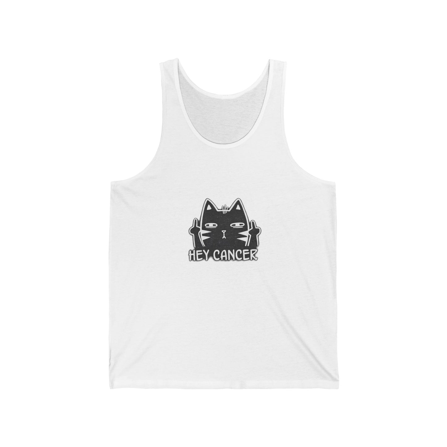 Hey Cancer Cat Tank Top — Anti-Cancer Support Graphic Tank