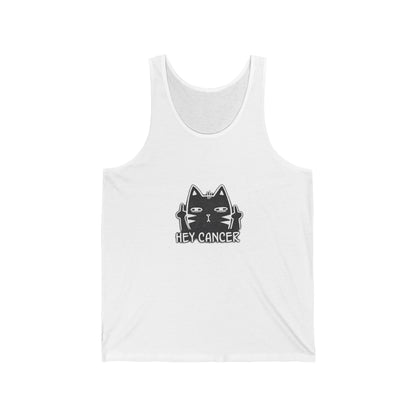 Hey Cancer Cat Tank Top — Anti-Cancer Support Graphic Tank