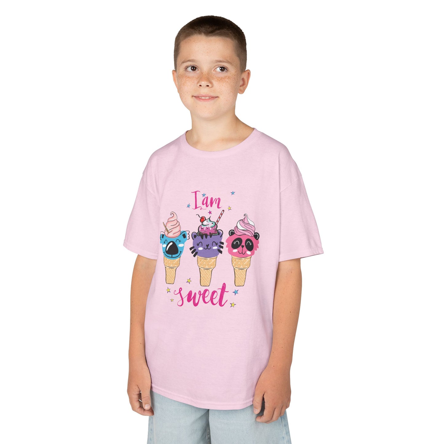 I Am Sweet: Adorable Ice Cream Cone Graphic Kids' T-Shirt
