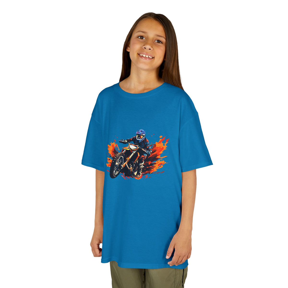 Ride in Style: Cool Motorcycle Racer Graphic Kids' T-Shirt