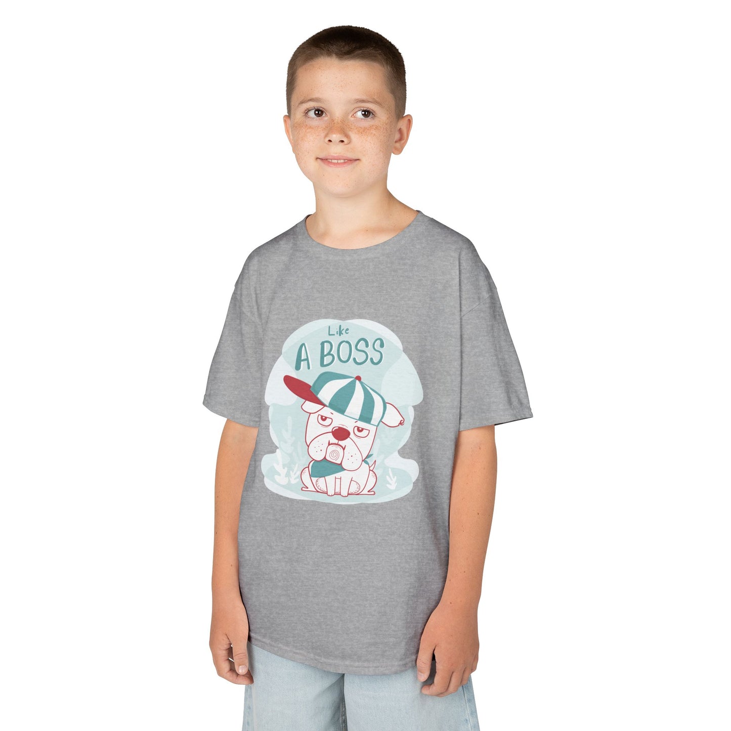 Like a Boss: Cool Cartoon Bulldog Graphic Kids' T-Shirt