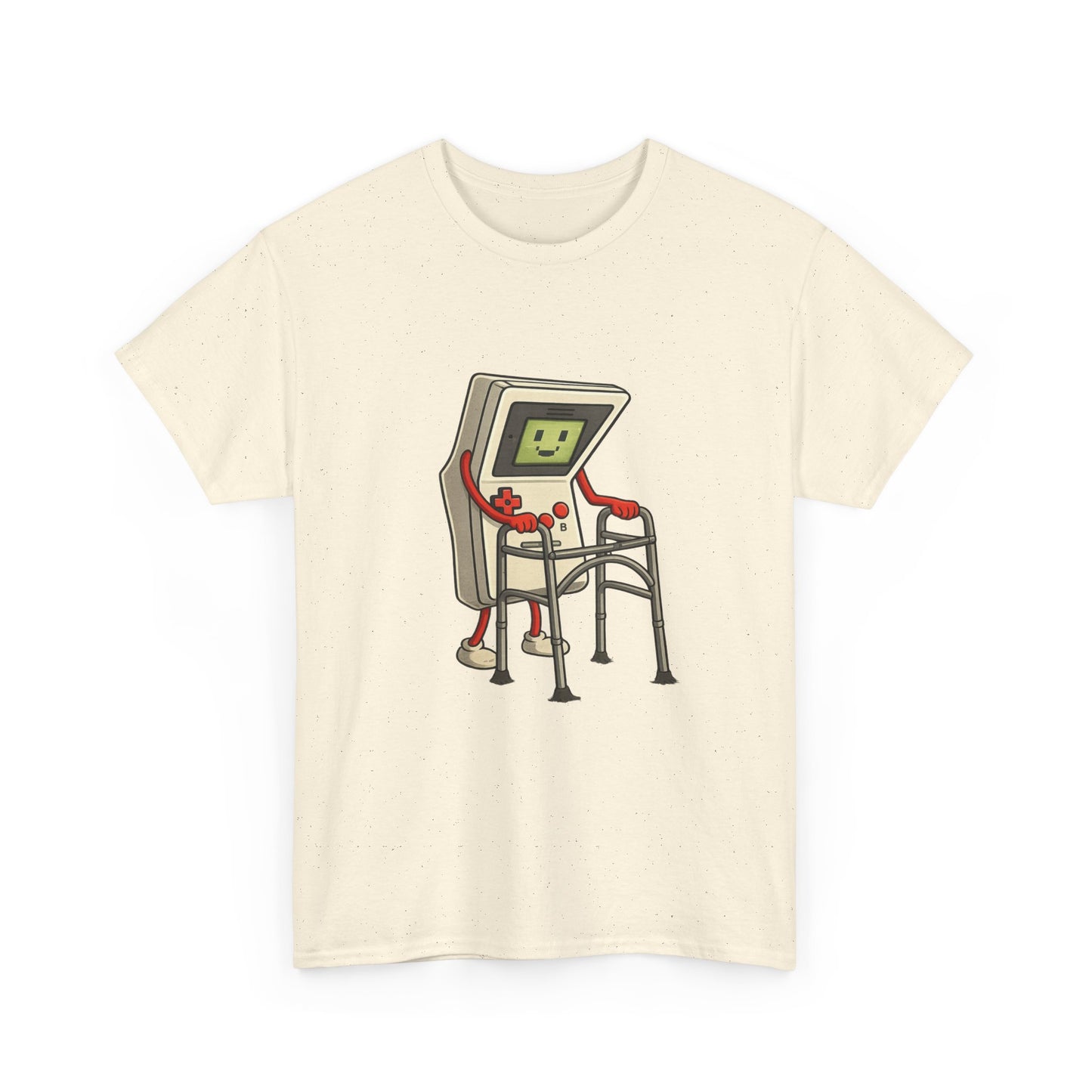 Aging Retro Gamer With Walker – Funny Old School Gamer Shirt