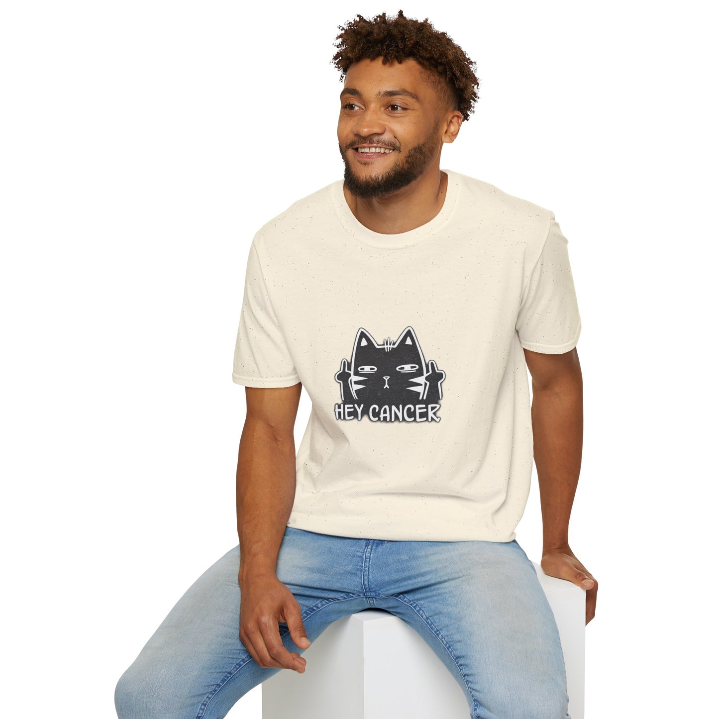 Hey Cancer Cat T-Shirt — Anti-Cancer Support Graphic Tee