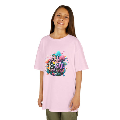 Make Today Amazing: Vibrant Rainbow Graphic Kids' T-Shirt – Inspire Positivity!