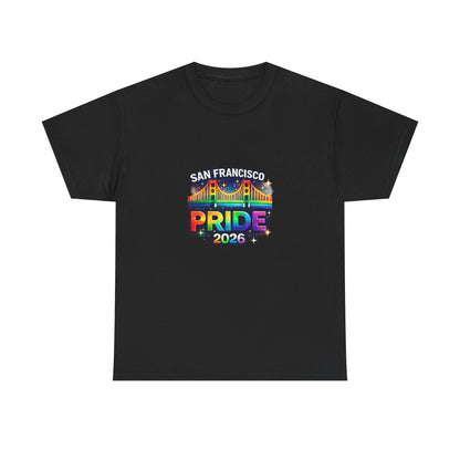 San Francisco Pride 2026 Shirt – Golden Gate Bridge Rainbow Graphic Tee