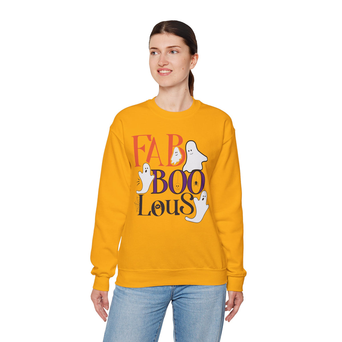 Fab-Boo-Lous Halloween Sweatshirt | Cute Ghost Spooky Season Crewneck