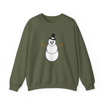 Minimalist Snowman Sweatshirt – Classic Winter Holiday Cozy Pullover