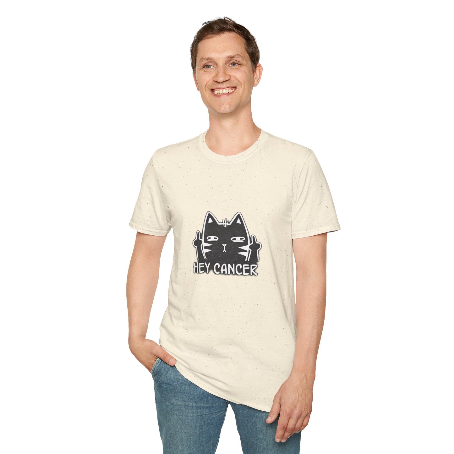 Hey Cancer Cat T-Shirt — Anti-Cancer Support Graphic Tee
